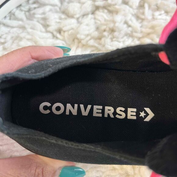 Converse  Low Top Sneakers Canvas Black Size US 5.5 - Picture 8 of 9